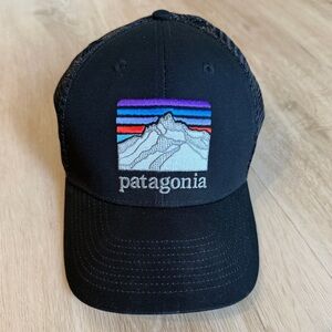 Patagonia Black Cap with Colorful Mountain Design